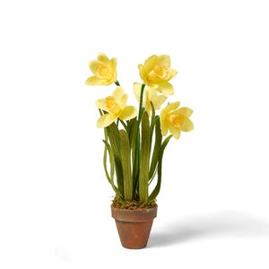 Crepe Paper Daffodils in Terracotta Pot, First Anniversary Gift image 10