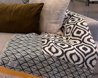 Türkische Decke: Verwendung als Tagesdecke, Couchüberwurf oder Bio-Picknickdecke - Stilvolles & nachhaltiges Wohndekor, Einweihungsgeschenk, Ikat