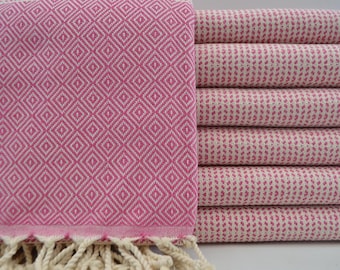 Turkish Cotton Bath Towel: Organic Handmade Peshtemal, Soft Beach Throw (40x70)