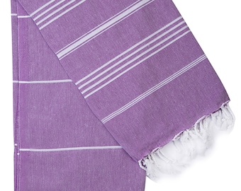 Purple Turkish Towel: Organic Cotton Beach & Bath Towel
