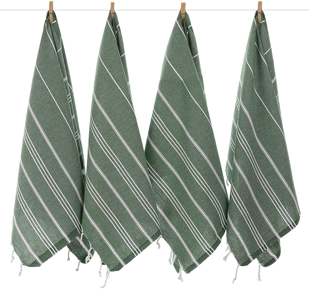 Dark Green Hand Towel, Tea Towel, Kitchen Towel, Dish Towel ...