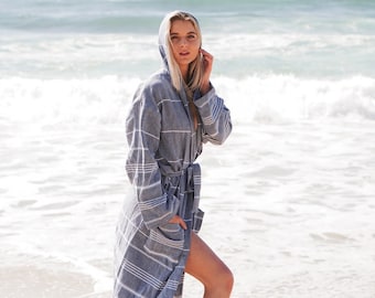 Turkish Bathrobe, Bridesmaid Robe, Turkish Towel Robe, Beach Robe, Kimono Robe, Bridal Shower Gift, Bridesmaids Gift By Turkish Towel 4 Less