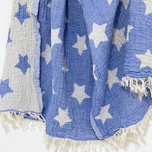 Toalla turca con estrellas, toalla de baño de algodón orgánico, toalla de playa, toalla de despedida de soltera, regalo de dama de honor, regalo al por mayor, toalla de viaje