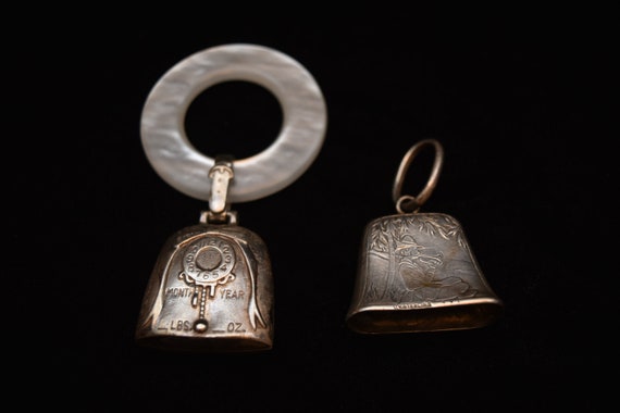 sterling silver baby rattle engraved