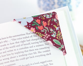 Fabric Bookmark - Corner Page Marker - Washable Bookmark - Gift for Book Lover - Reading Gift - Rifle Paper Co