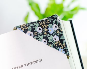 Washable Fabric Bookmark - Floral Page Marker - Aesthetic Reading Gift - Reader - Book Lover - Corner Page Holder - Bookworm