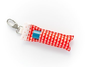 Chapstick Sleeve Key Chain - Lip Balm Holder - Gift for Teen - Fun Party Favor - Stocking Stuffer