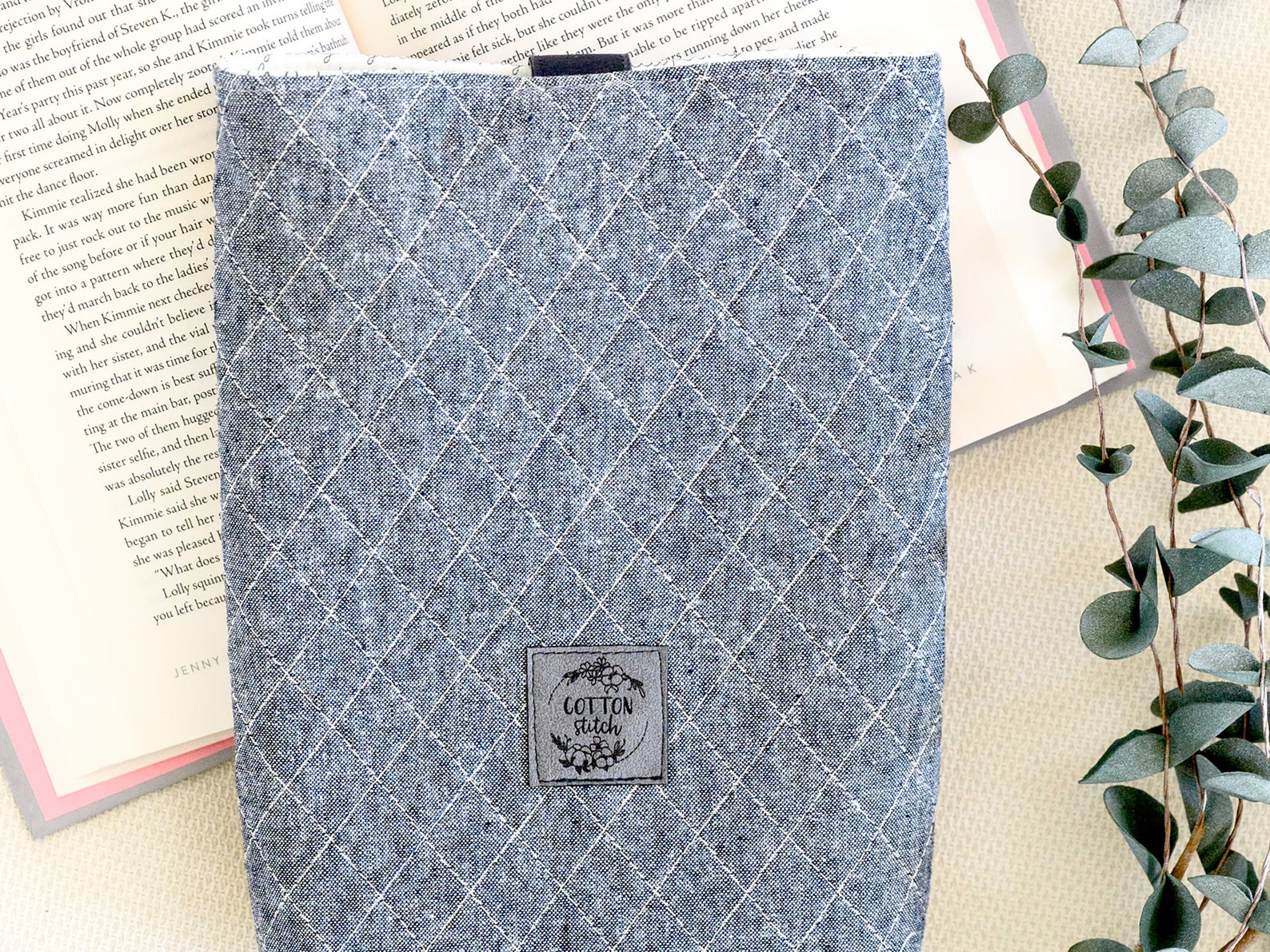 Protective Book Cover Quilted Book Sleeve Padded Storage Etsy UK