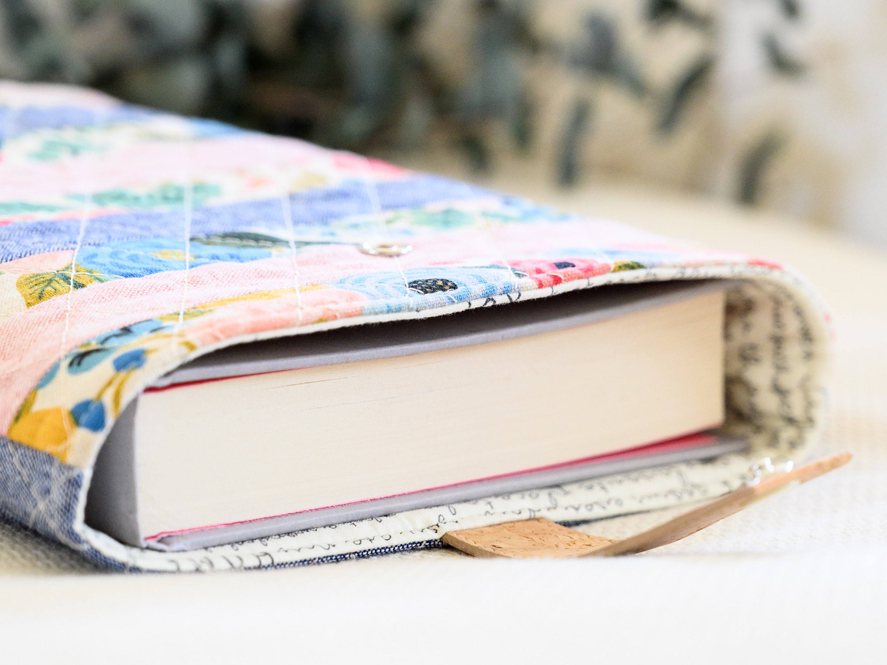 Protective Book Cover Quilted Book Sleeve Padded Storage Etsy