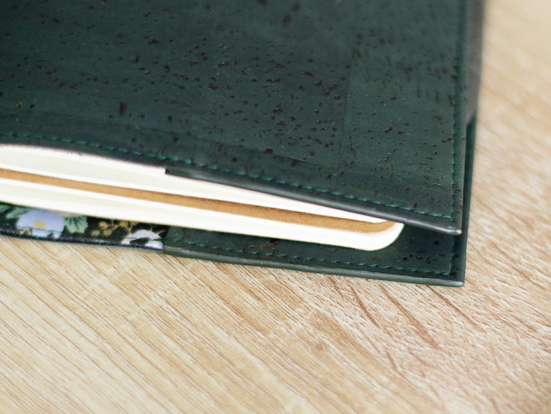 Forest Green Vegan Cork Leather Journal Cover – Hobonichi Weeks ...