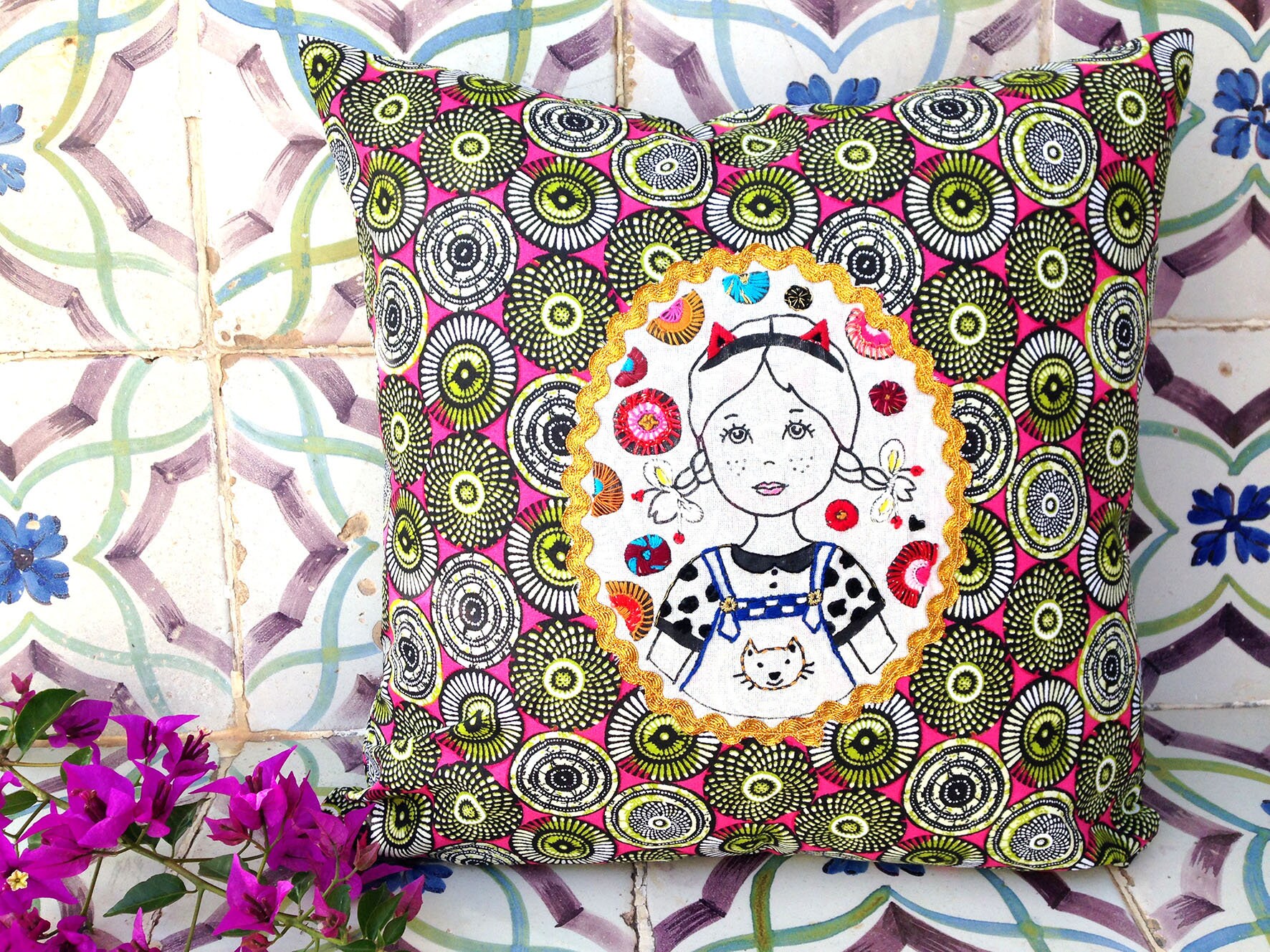 Coussin Brodé Paloma