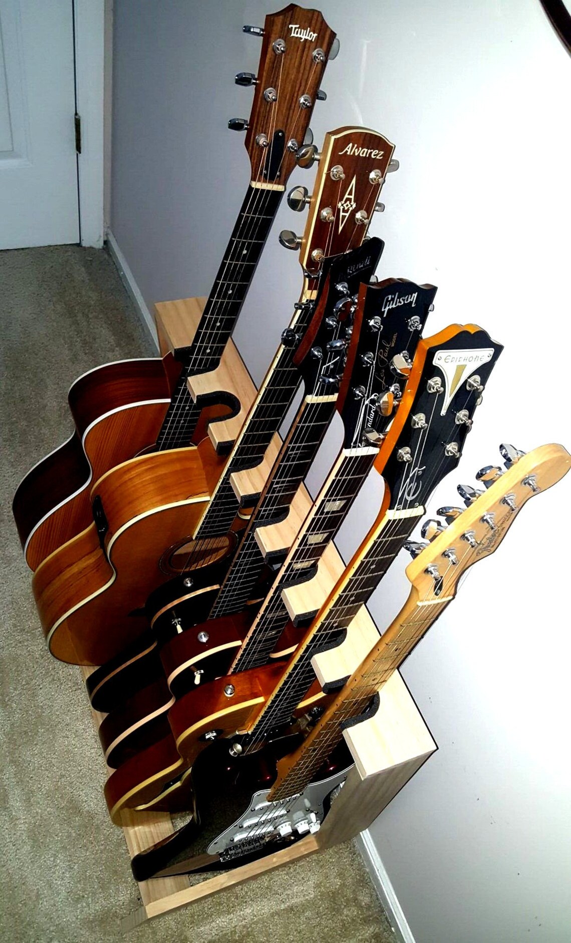 Custom Guitar Rack 7 Guitars Etsy