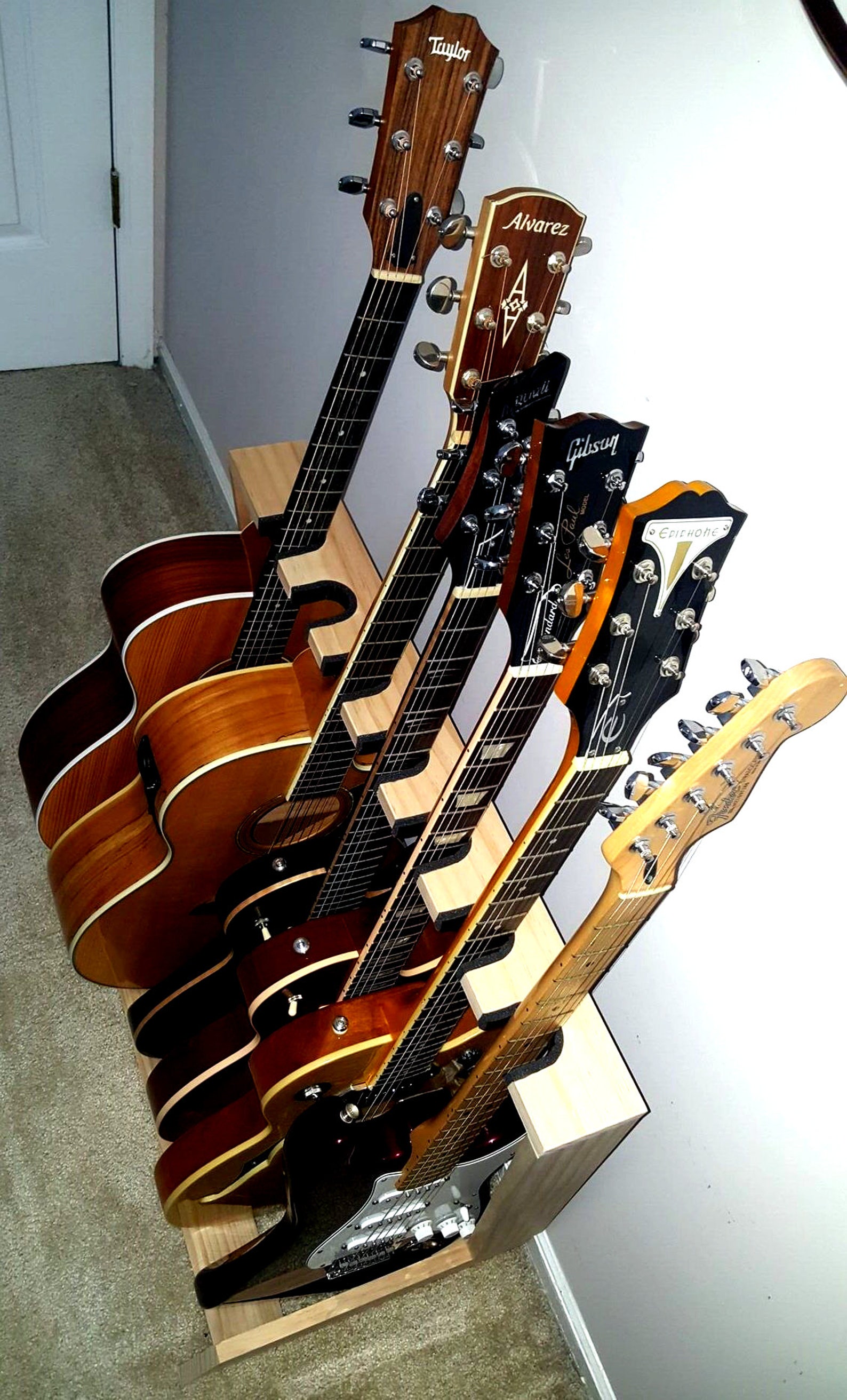Guitar Rack Stand 7 guitars Etsy