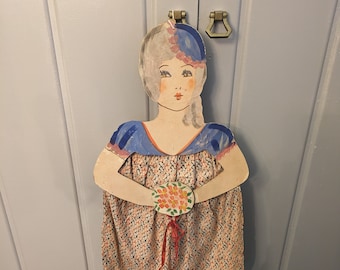 1920's lady clothespin holder