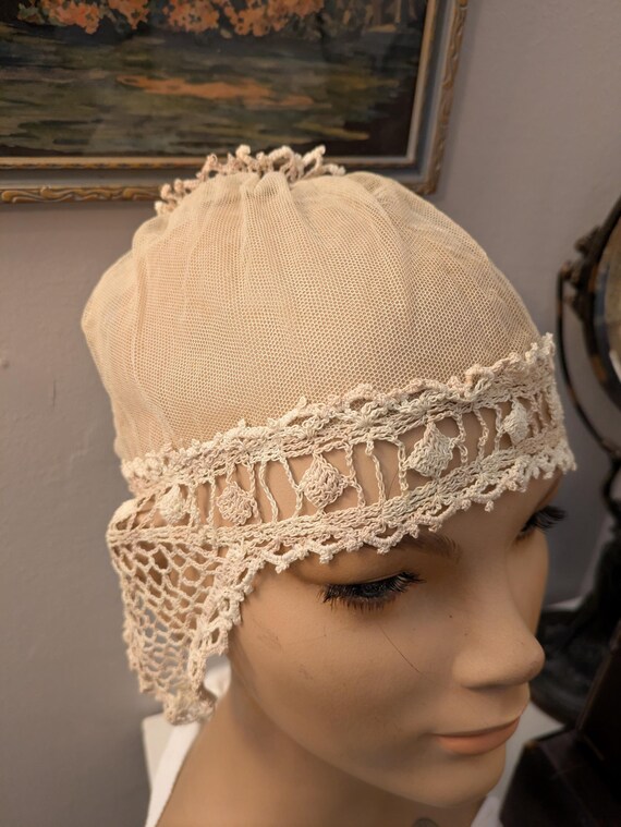 Edwardian Ladies Boudoir Crocheted Cap - Etsy display picture 1