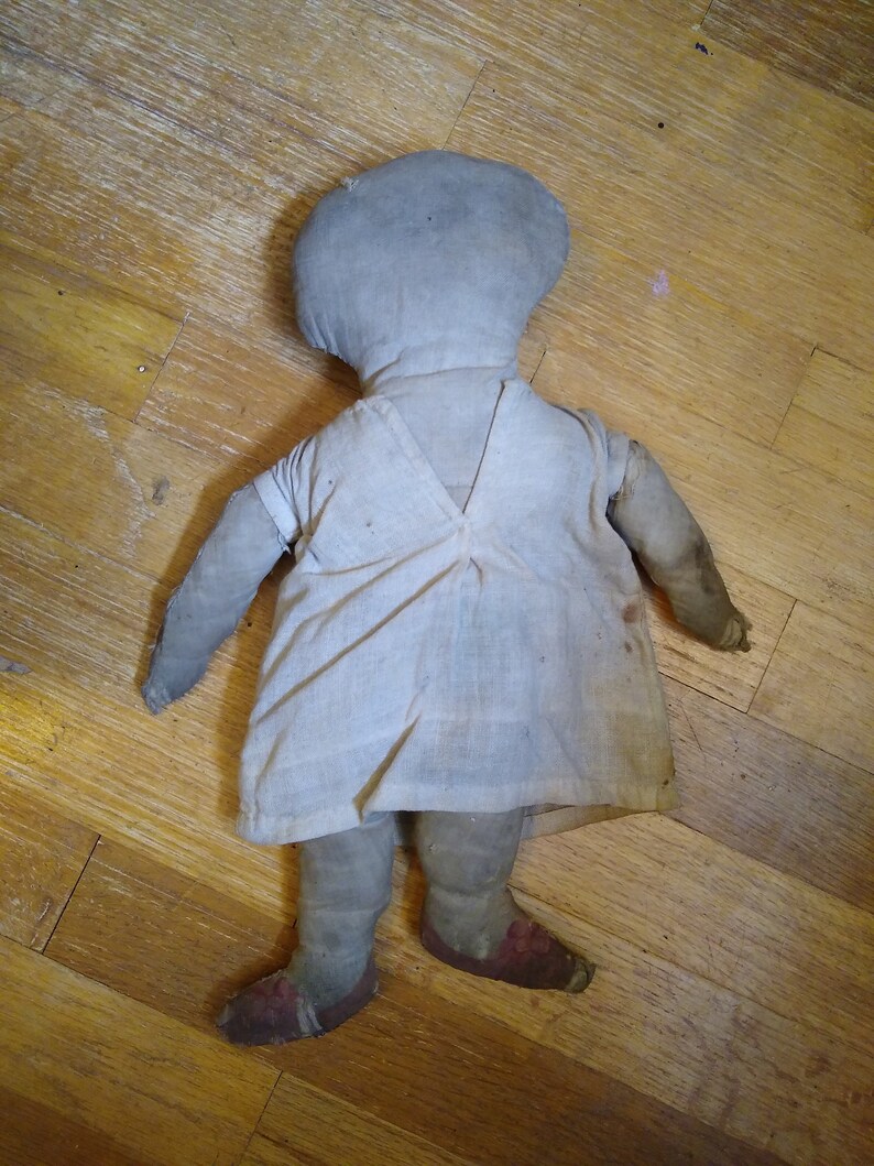 Antique printed cloth doll / late 1800's primitive cloth Etsy