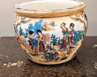 Bok Choy Turquoise Hand Painted Porcelain Chinese Large Bowl - Etsy