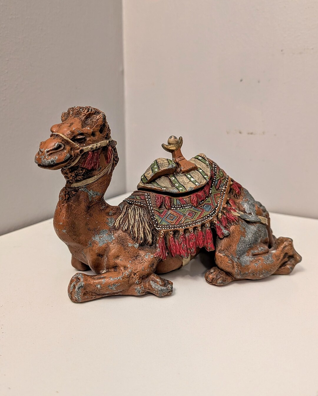 Antique Cast Metal Figural Sitting Camel Inkwell Sculpture Circa 1900 ...