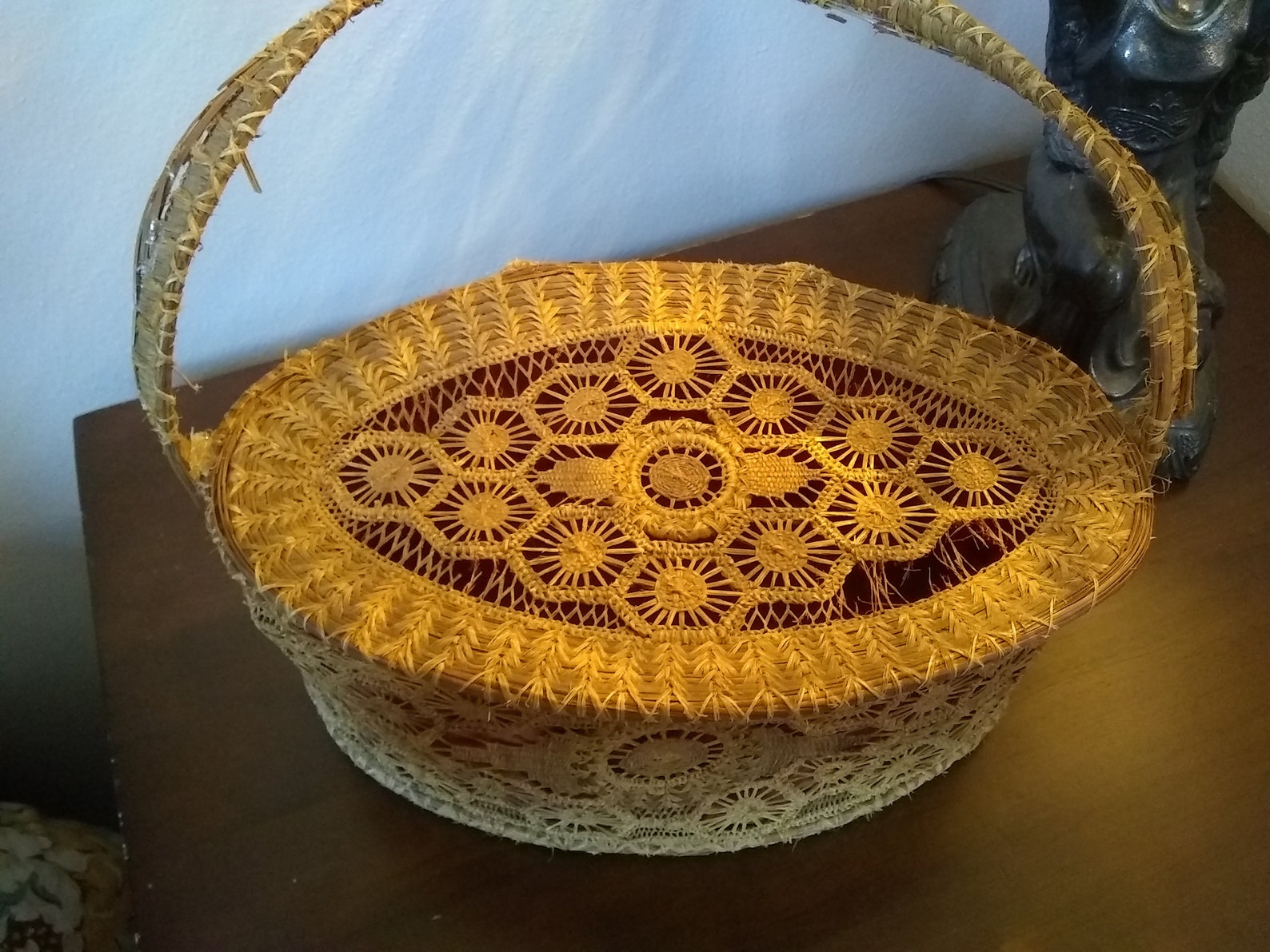 Antique pine needle basket / vintage pine needle purse Etsy