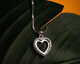 Sterling Silver Heart Bezel Pendant for Resin, Keepsake Jewelry Making