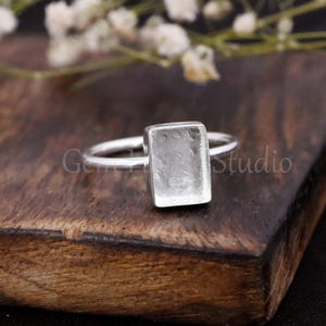 Sterling Silver Rectangle Bezel Ring: DIY Resin & Keepsake Jewelry