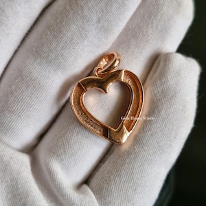 925 Sterling Silver Love Pendant Heart Shape Pendant, Blank Bezel Setting Love Pendant, Good for Resin & Ashes Work, Breastmilk/Keepsake DIY