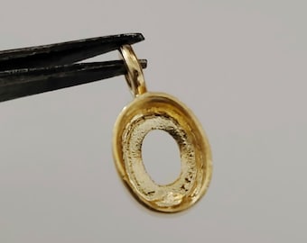 Solid 925 Sterling Silver Oval Blank Bezel Solitaire Pendant, Cabochon Stone Setting, Keepsake DIY, Perfect for Memories