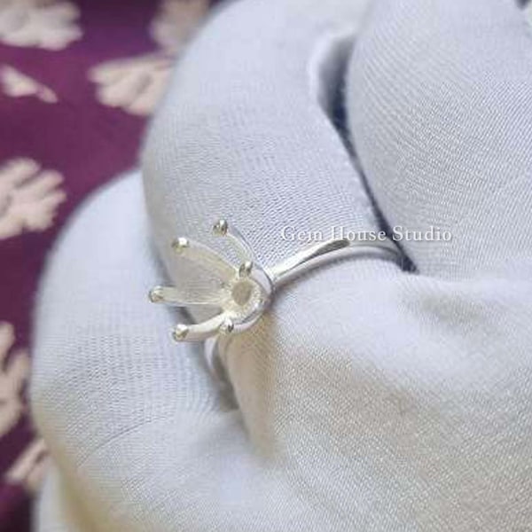 Sterling Silver Ring Settings Without Stone Etsy