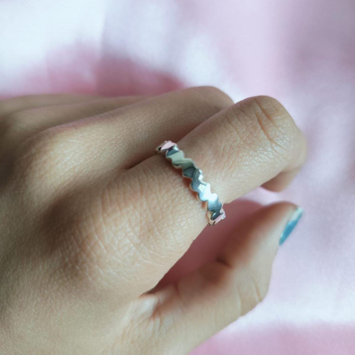 Anello Cuore Impilabile In Argento - Misura 56, Perfetto Per Regali Di Eternità E Occasioni Speciali - Foto 10