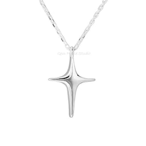 Collier étoile du Nord en argent sterling : pendentif superposé, 16 pouces
