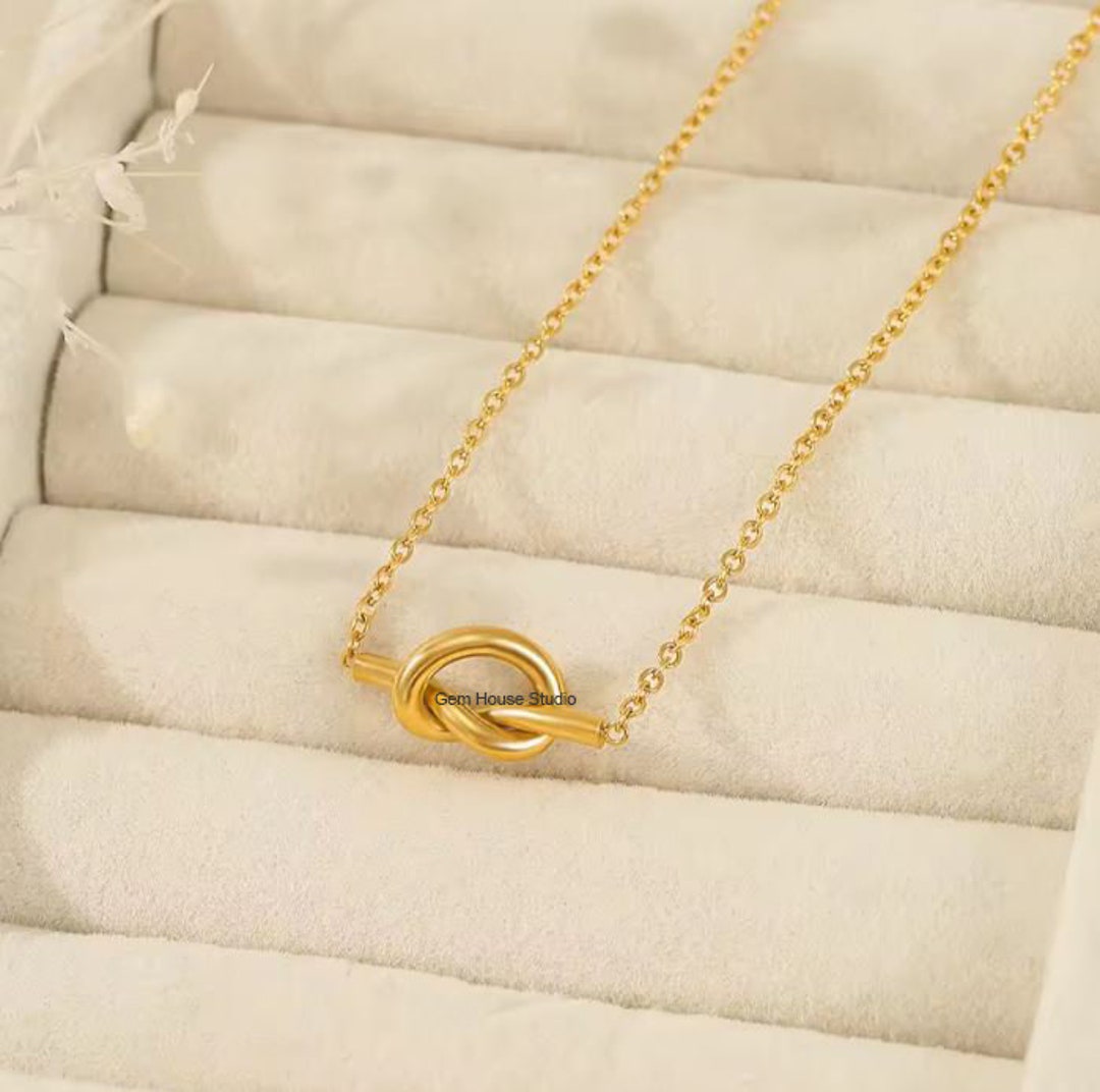 925 Sterling Silver Love Knot Pendant Necklace, Jewelry Gift for Her ...