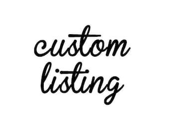 Custom Listing # Sonnie