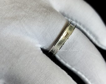 Anillo de túnel de núcleo de borde ancho de 4 mm de plata maciza de ley 925, bueno para incrustaciones, trabajos de bricolaje de resina y cenizas, fabricación de anillos de recuerdo, herramientas de suministros de artesanía