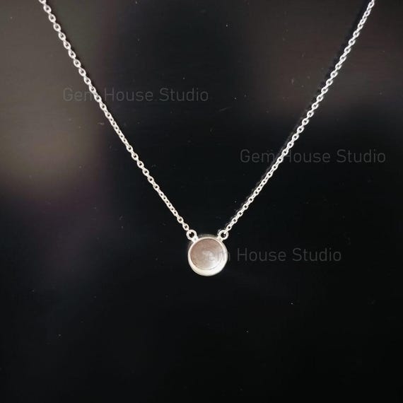 10mmラウンドブランクベゼルケーブルチェーンネックレス、ロブスター