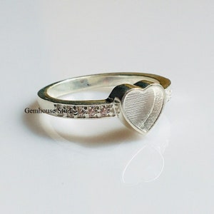 3mm to 10mm Double Heart Bezel Ring With CZ Setted Bnad,good