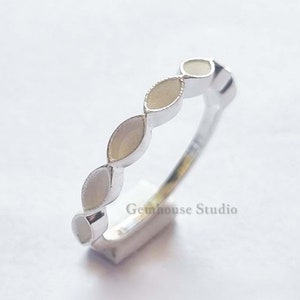925 Sterling Silver Marquise Blank Bezel Band Ring: 2x4mm DIY Resin Jewelry keepsake ashes