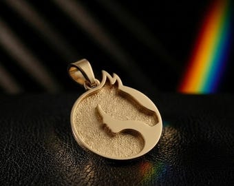 925 Sterling Silver Horse Face with Lady Empty Bezel, Lucky Pendant, Good for Horse Hair Resin & Ashes Work, Memorial Keepsake DIY Locket