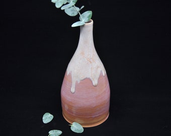 Ceramic Vase, Porcelain Ceramic Bottle Bud Vase, Handmade Flower Vase