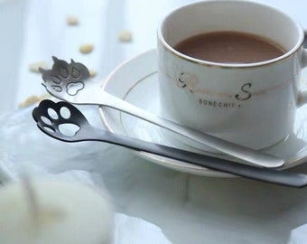 Christmas Gifts Cute Coffee Spoon Cat Dog Coffee Spoon Stainless Steel Coffee Spoon Gifts for Her Gifts for Him