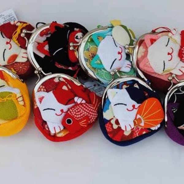 Christmas Gifts Cute Lucky Cat Fortune Cat Bags Coins Bags Changes Bags Headphones Pouches Gift for her Birthday Gifts