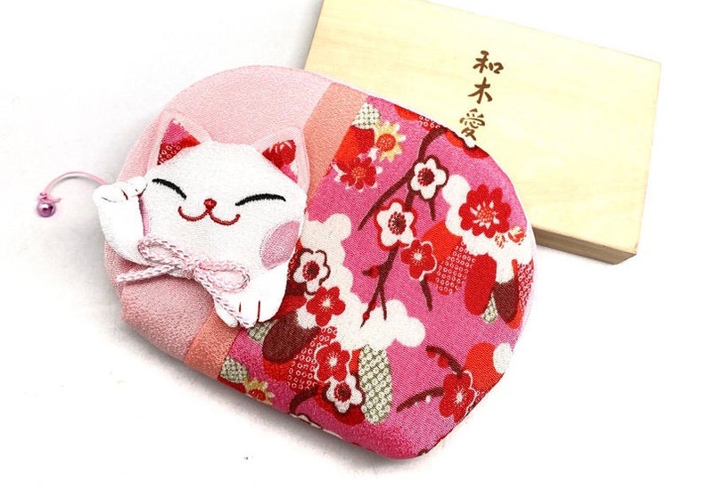 Christmas Gifts Cosmetic Bag Cute Cat Bag Fortune Cat Lucky Cat Bags Gifts for Her Birthday Gifts Graduation Gifts Pink