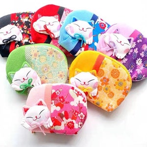Gifts Cosmetic Bag Cute Cat Bag Fortune Cat Lucky Cat Bags Gifts for Her Birthday Gifts Graduation Gifts