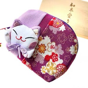 Christmas Gifts Cosmetic Bag Cute Cat Bag Fortune Cat Lucky Cat Bags Gifts for Her Birthday Gifts Graduation Gifts image 4
