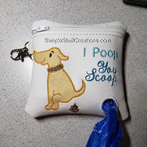 ITH Dog Poo Bag Holder Zipper Pouch