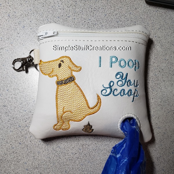 Pochette à fermeture éclair pour porte-sac pour caca pour chien ITH