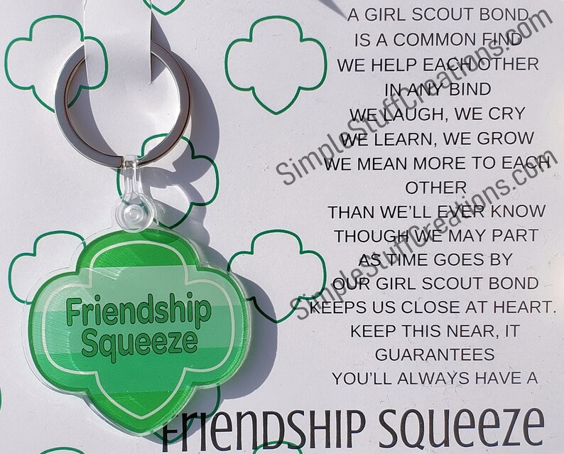 Girl Scout Friendship Squeeze Key Chain Etsy