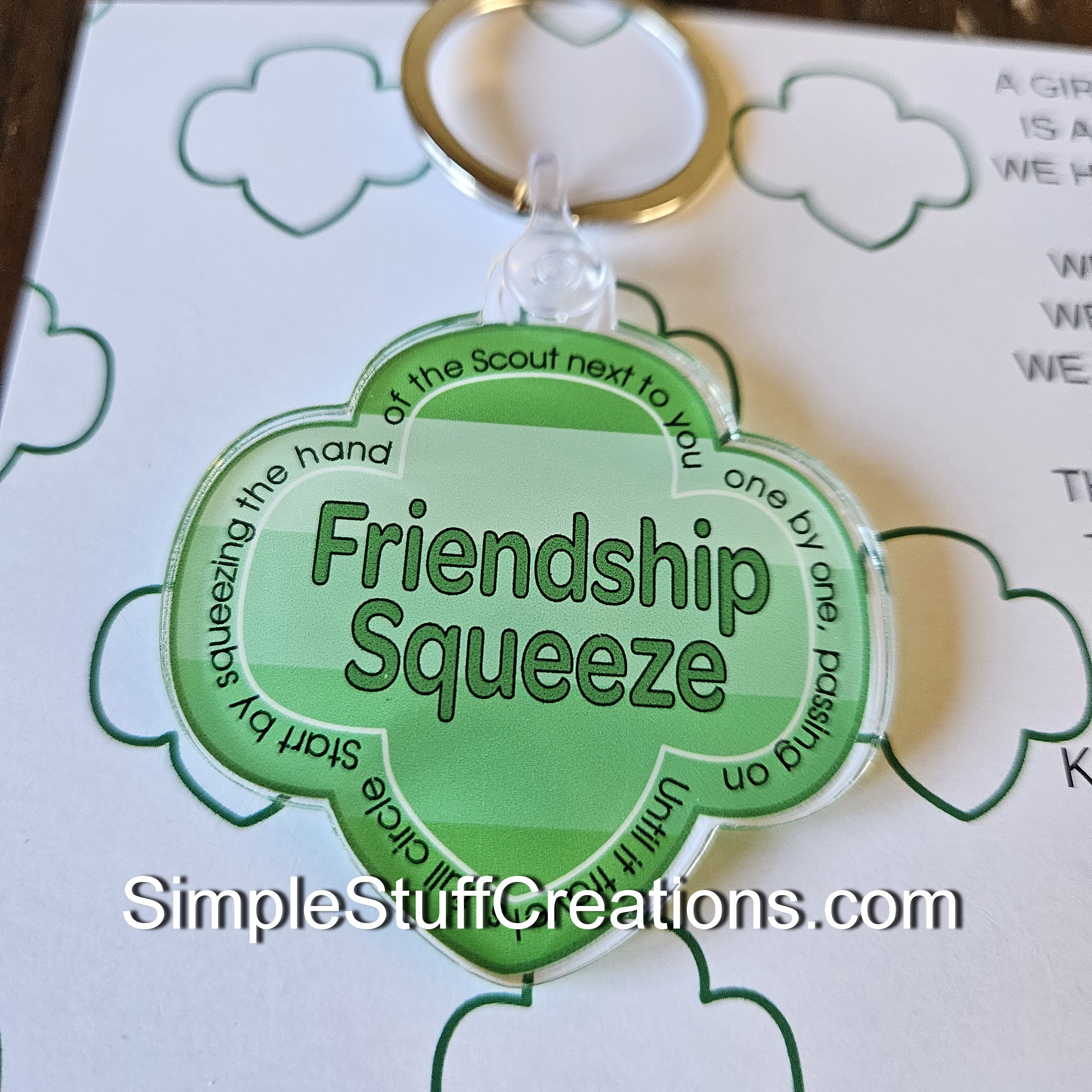 Scout Friendship Squeeze Key Chain Etsy Canada