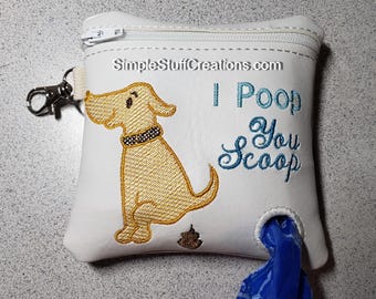 ITH Dog Poo Bag Holder with Zipper