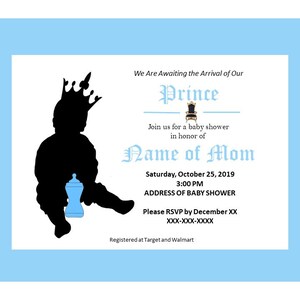 Little Prince Baby Shower Invitations