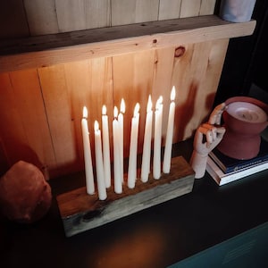 Wooden candle holder | Centerpiece | Candelabra | Candle Holder | Wedding Centerpiece